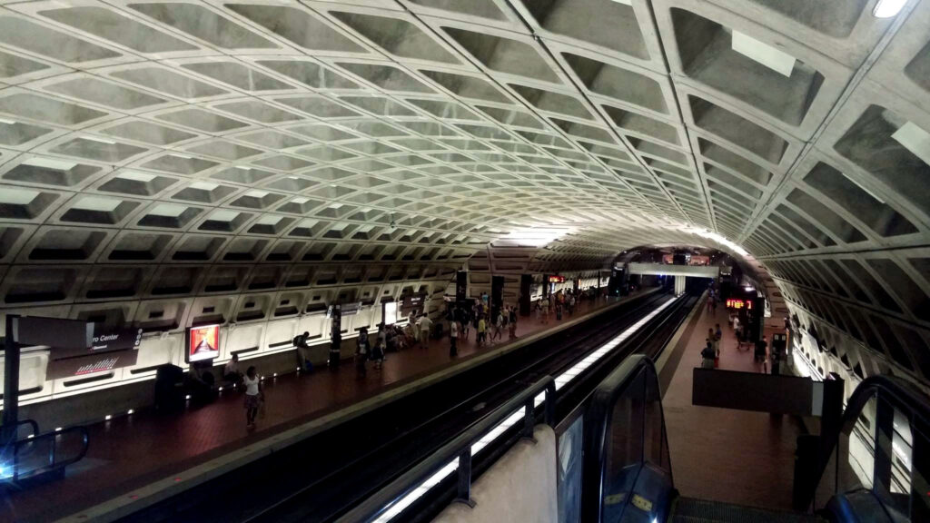 Here's a better look at those marvelous ceiling vaults that give the Washington Metro stations their signature look.