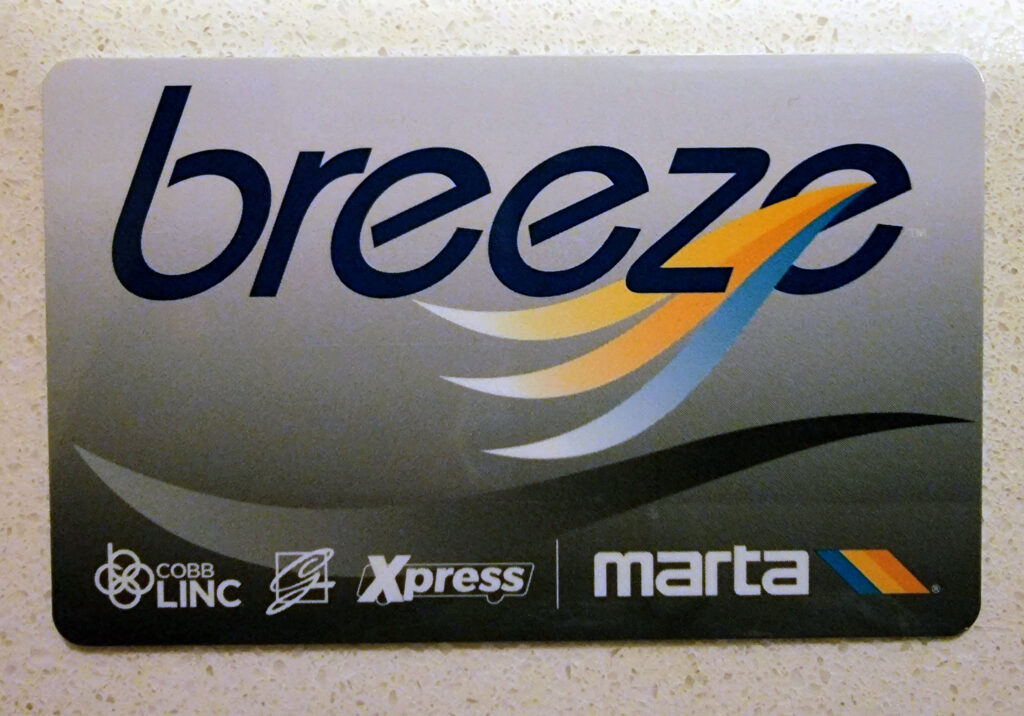 This is my Atlanta MARTA transit card.