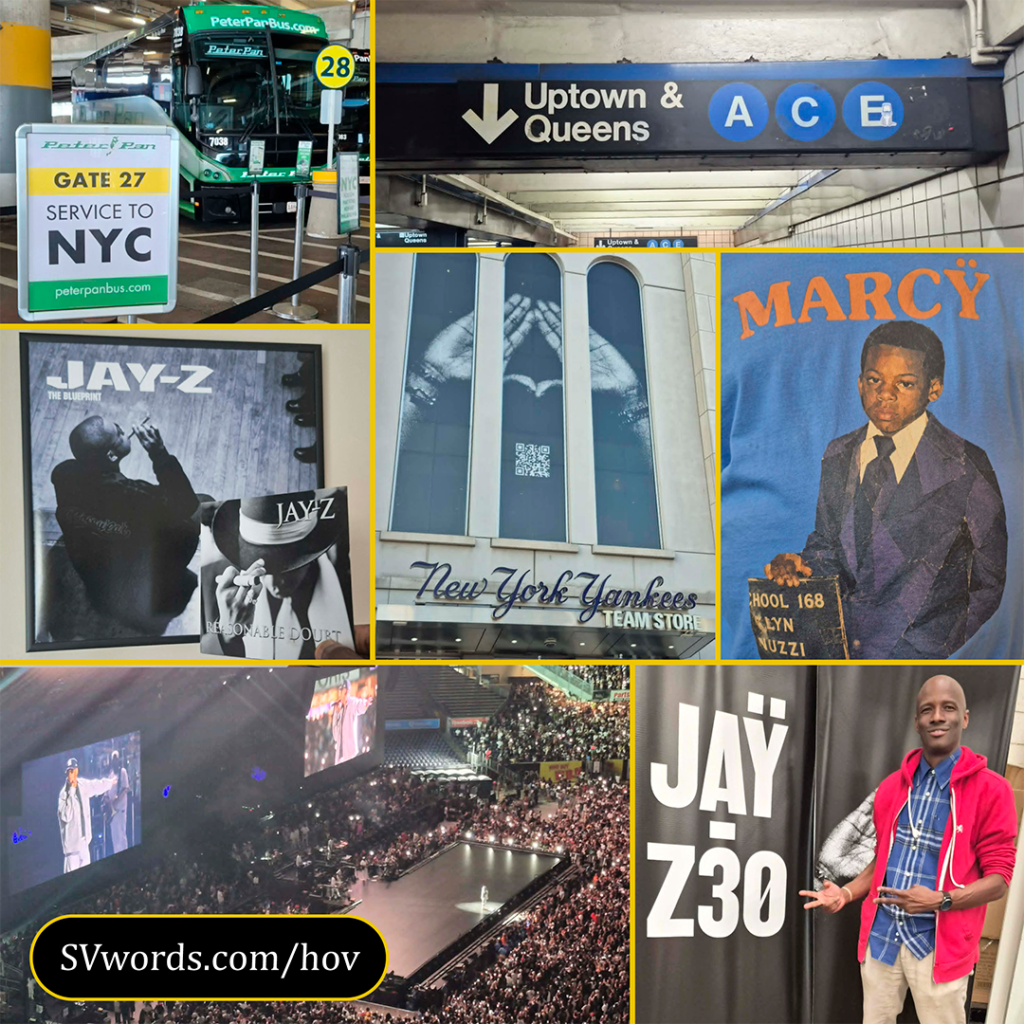 Jesef Williams, founder and owner of Spectacular, travelled by plane, train, bus, car and foot within a 12-hour span to witness an epic Jay-Z concert at Yankee Stadium.
