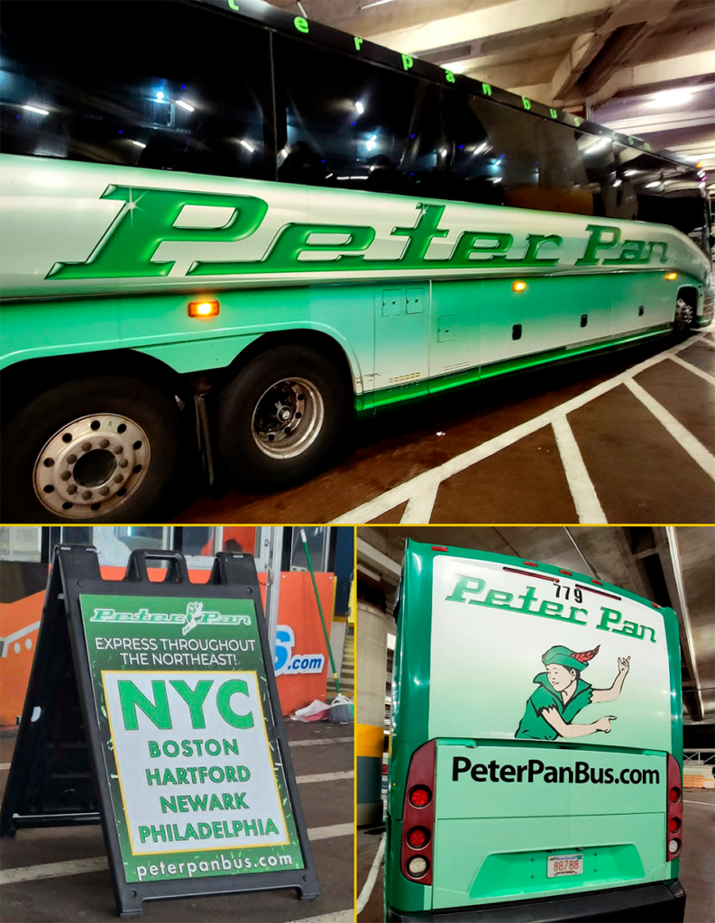 The Peter Pan bus line is popular throughout the U.S. Northeast. Spectacular Vernacular owner Jesef Williams has ridden one on four separate occasions.